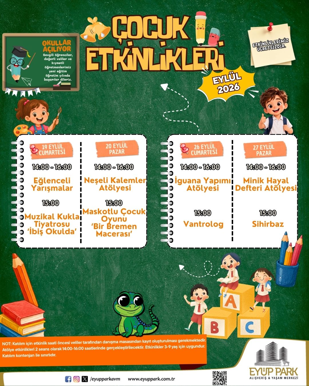 EYLÜL AYI ÇOCUK ETKİNLİKLERİ